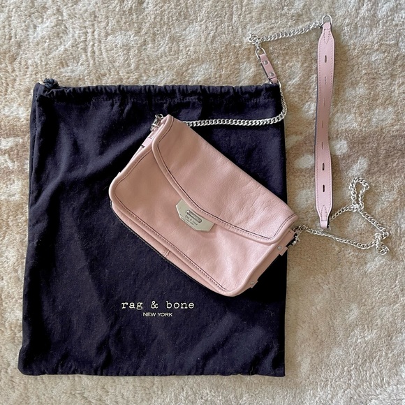 Rag & Bone Field Clutch Convertible Crossbody Mini Bag In Nude/ Pink - Picture 3 of 16